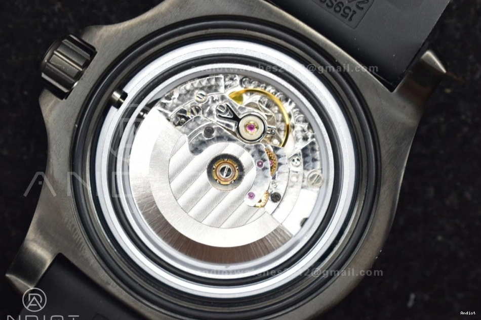 on Rubber Superocean A2824 Black 1:1 Dial Edition Best Strap Bezel TF Yellow 44 Black Automatic 0516